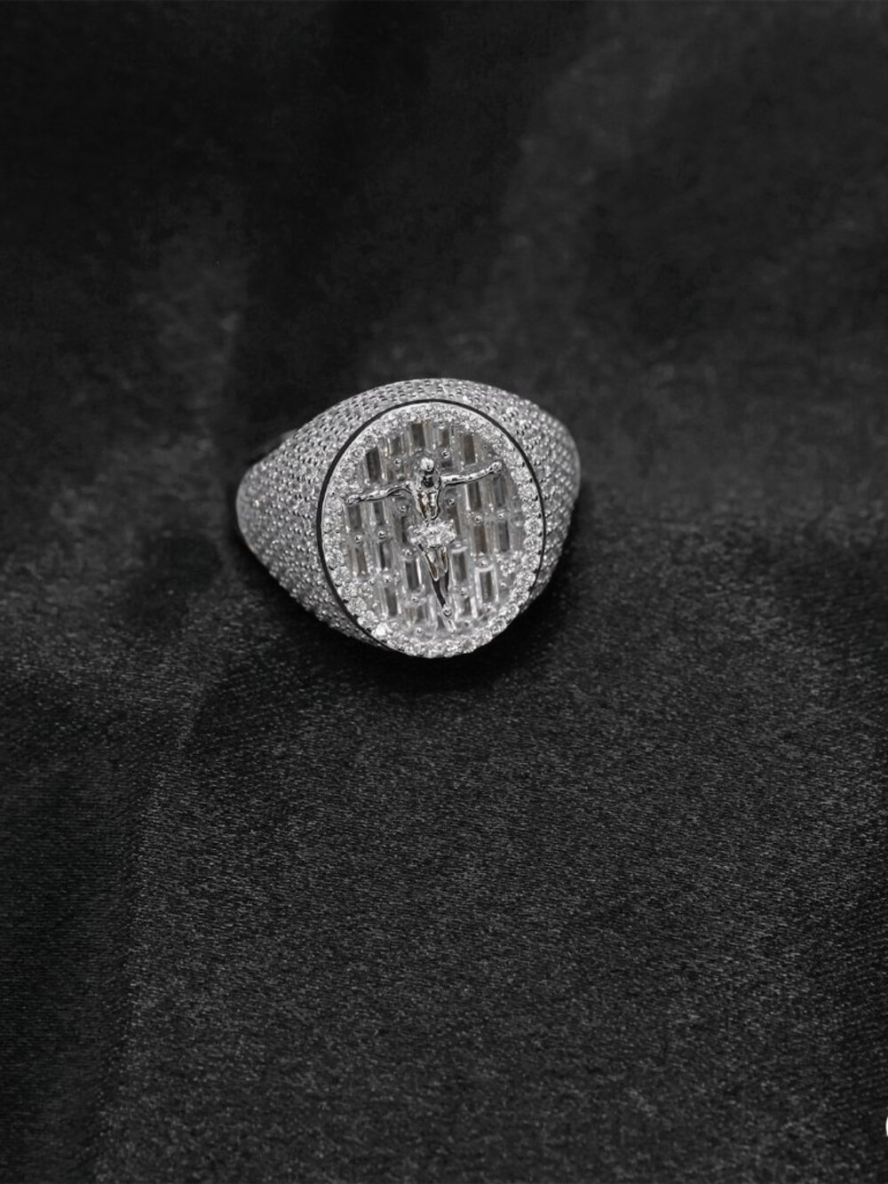 925 Sterling Silver Crucifix Ring